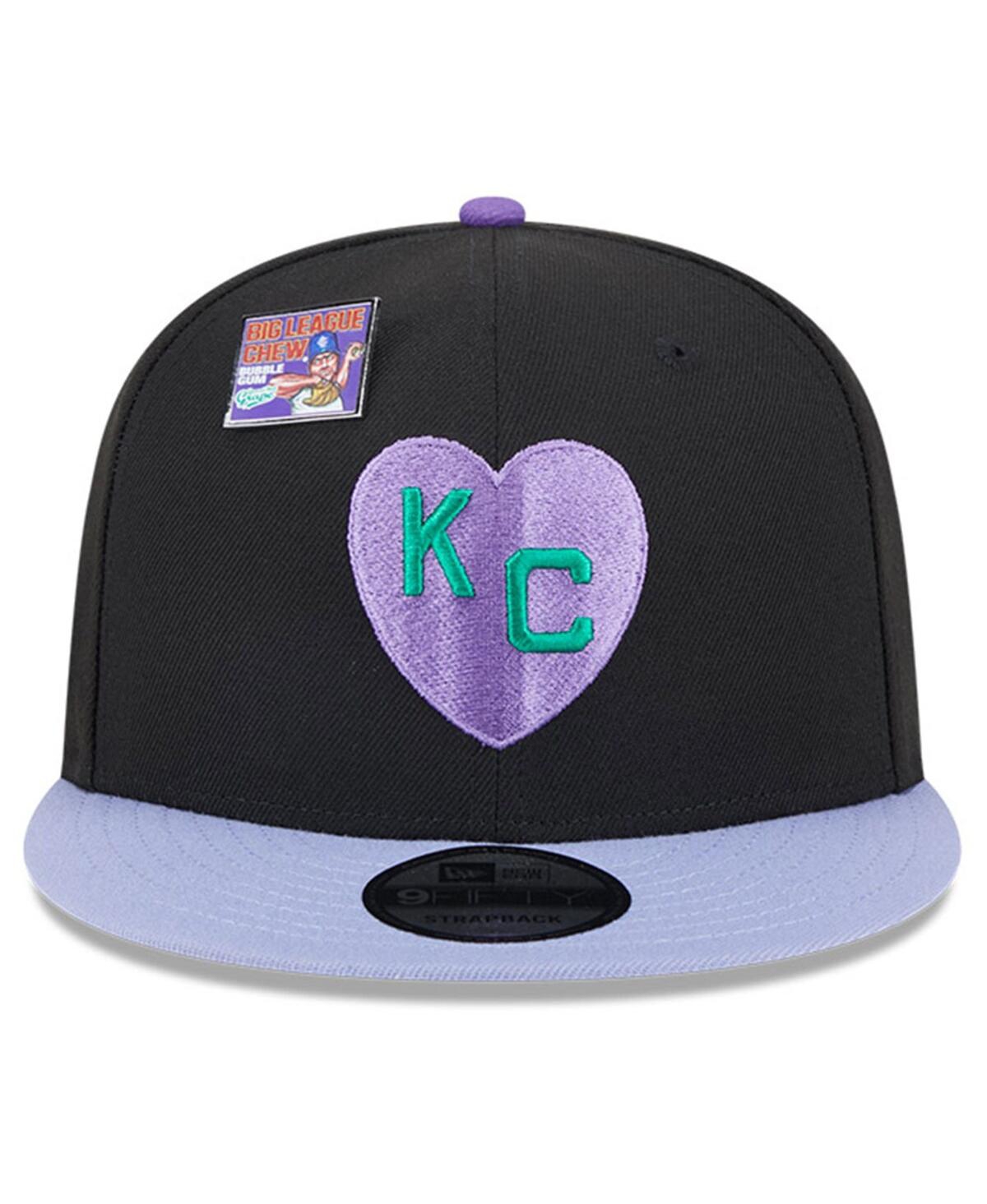 New Era Men'sPurple Kansas City Monarchs Grape Big League Chew Flavor Pack 9FIFTY Snapback Hat - Black, Purple