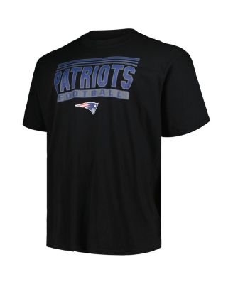 Men's Black New England Patriots Big Tall Pop T-Shirt