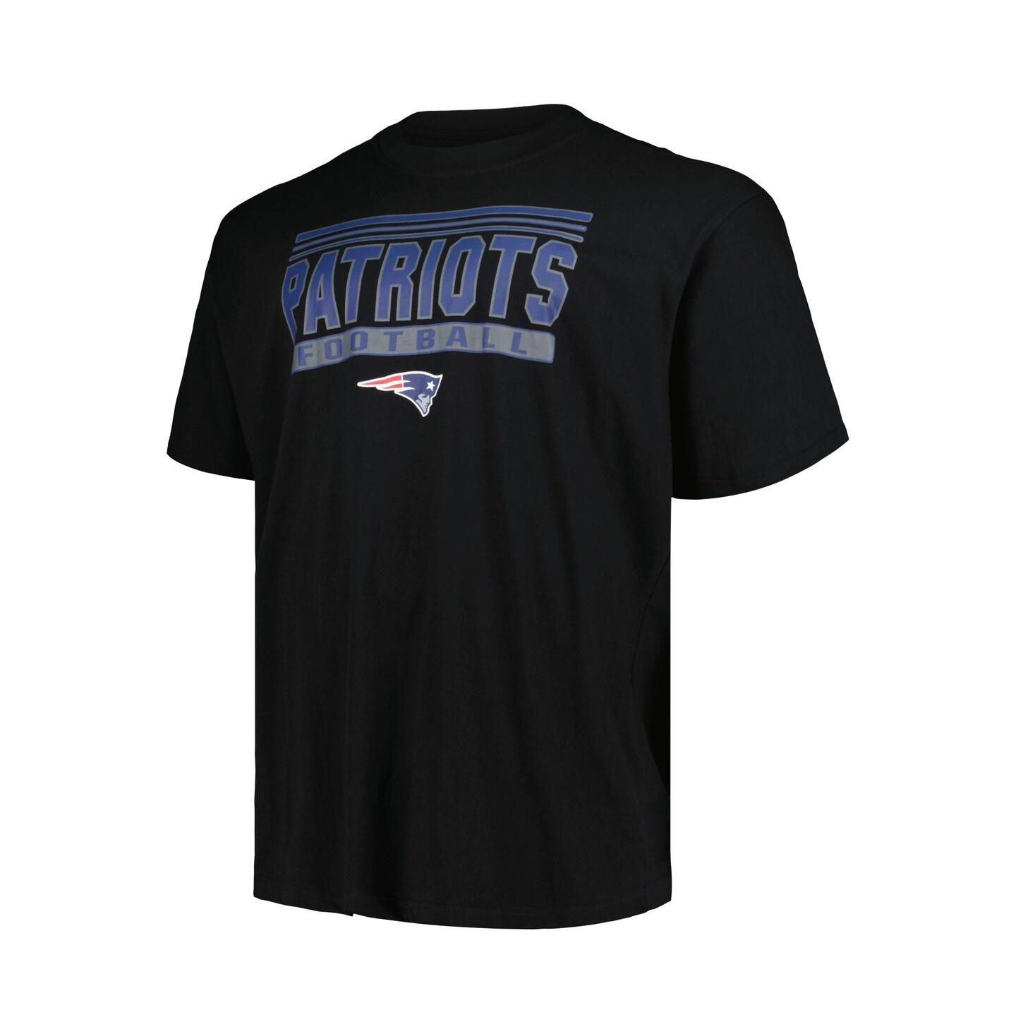 Мужская футболка Fanatics Black New England Patriots Big & Tall Pop — фото 3