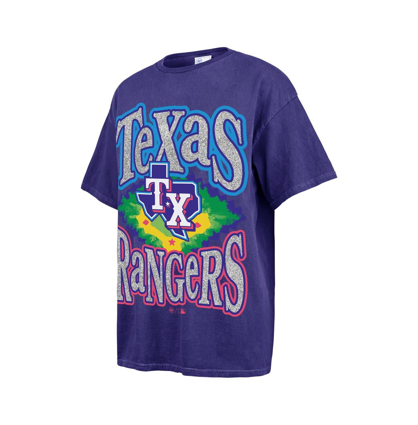 Женская футболка '47 Brand Navy Texas Rangers Flashing Lights Boyfriend — фото 2