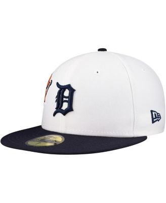 Men's White/Navy Detroit Tigers Major Sidepatch 59FIFTY Hat