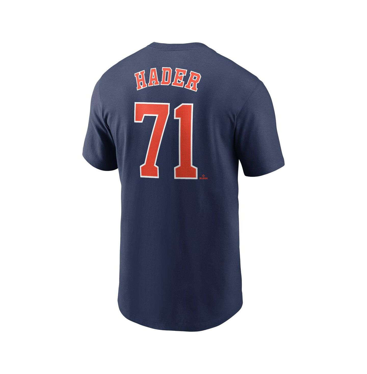 Мужская футболка Nike Josh Hader Navy Houston Astros Fuse Name & Number — фото 3