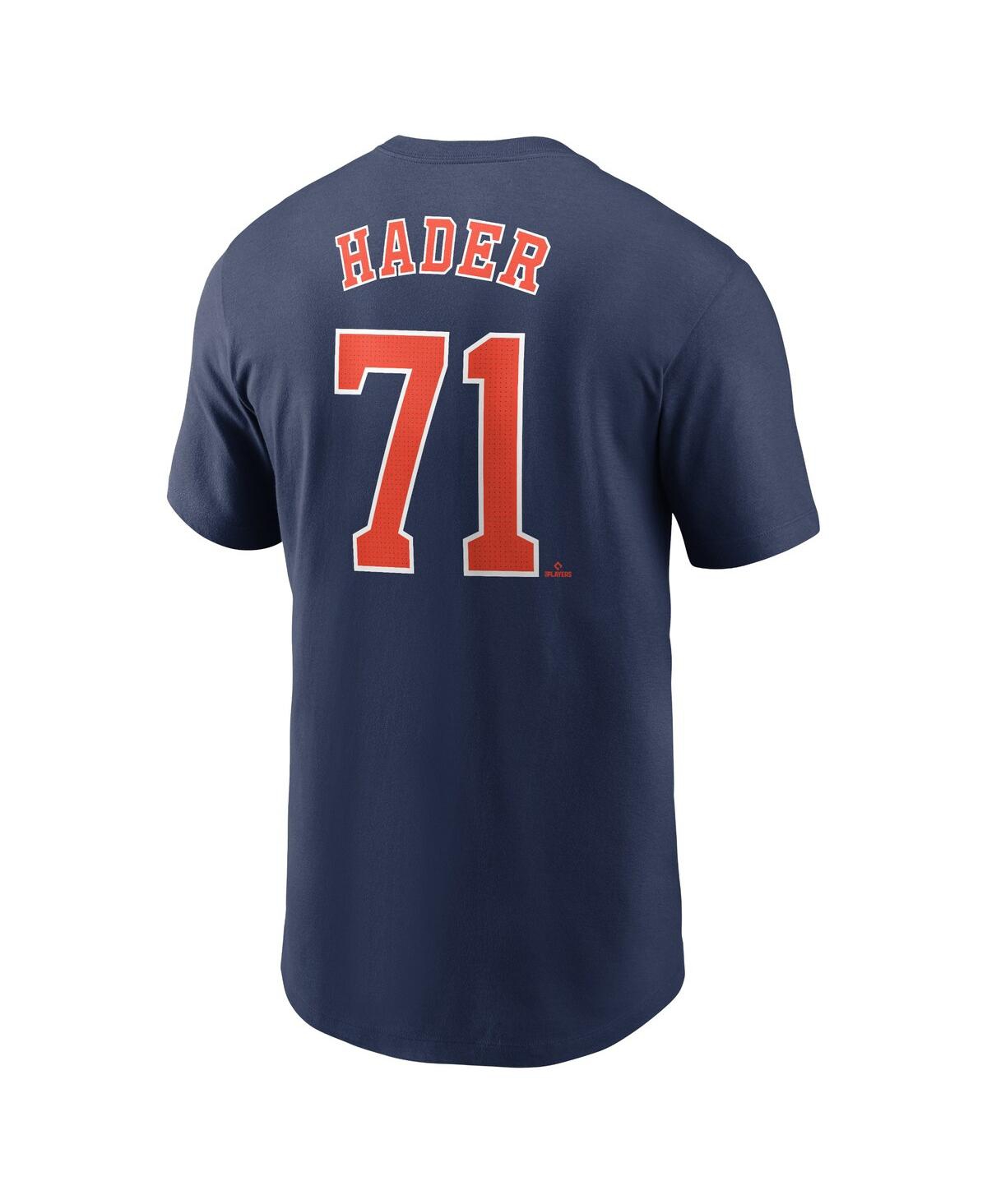 Nike Men's Josh Hader Navy Houston Astros Fuse Name Number T-shirt In Navy
