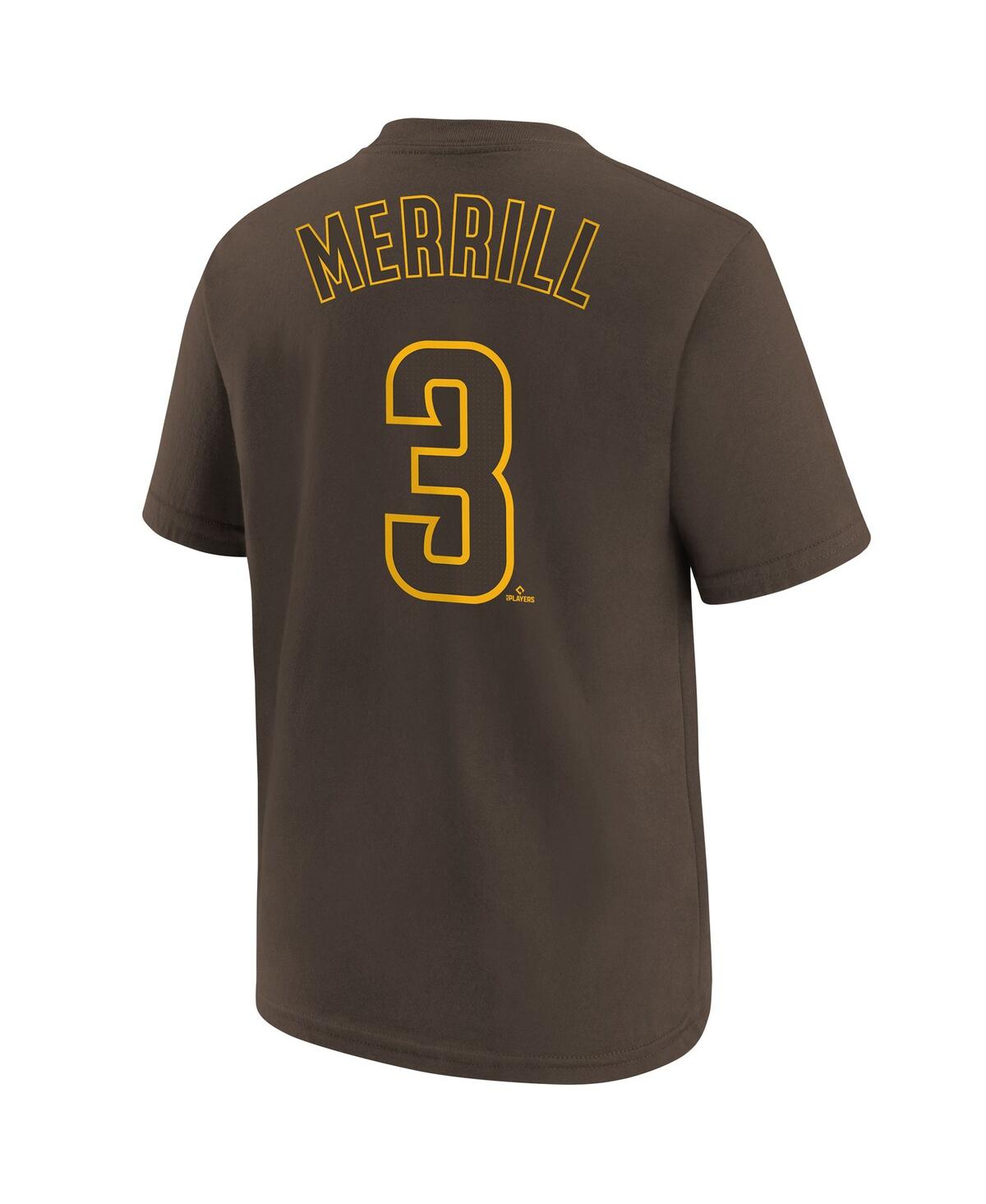 Nike Preschool Jackson MerrillSan Diego Padres Player Name Number T-Shirt - Brown