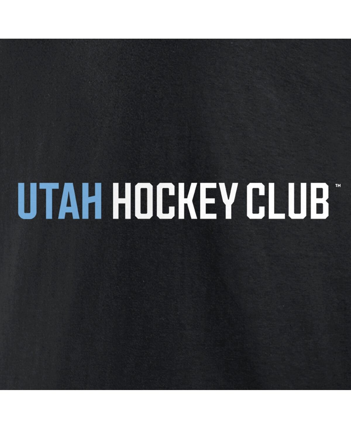 Fanatics Men'sUtah Hockey Club Wordmark Logo T-Shirt - Black
