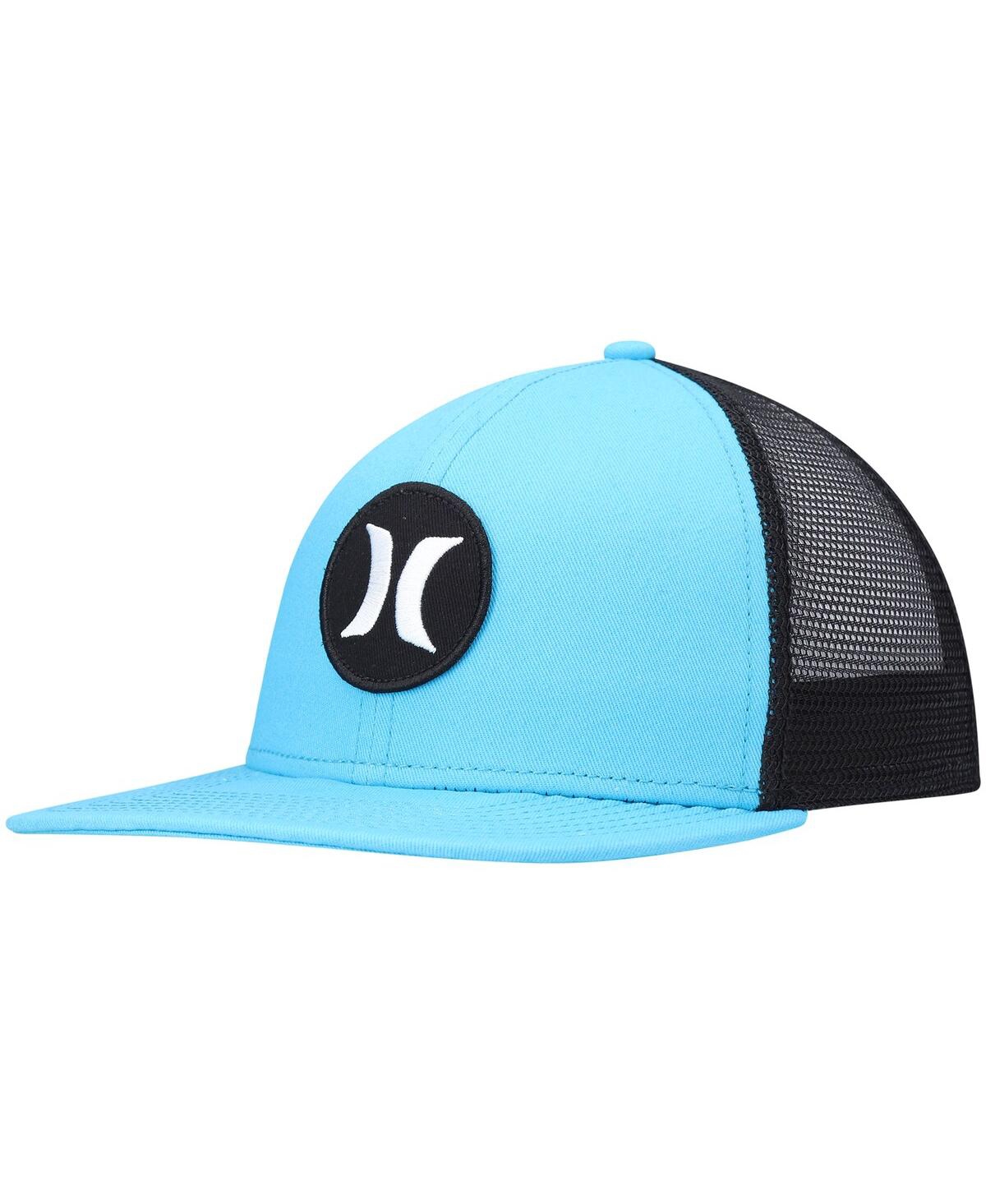 Men's Aqua Circle Trucker Snapback Hat - Aqua