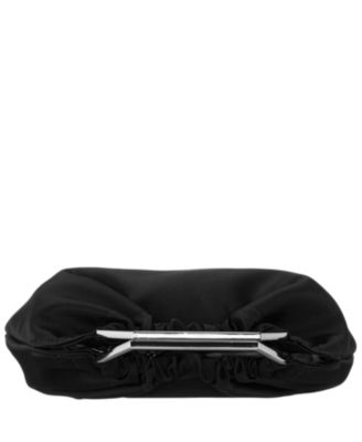 Metal Handle Satin Pouch Bag