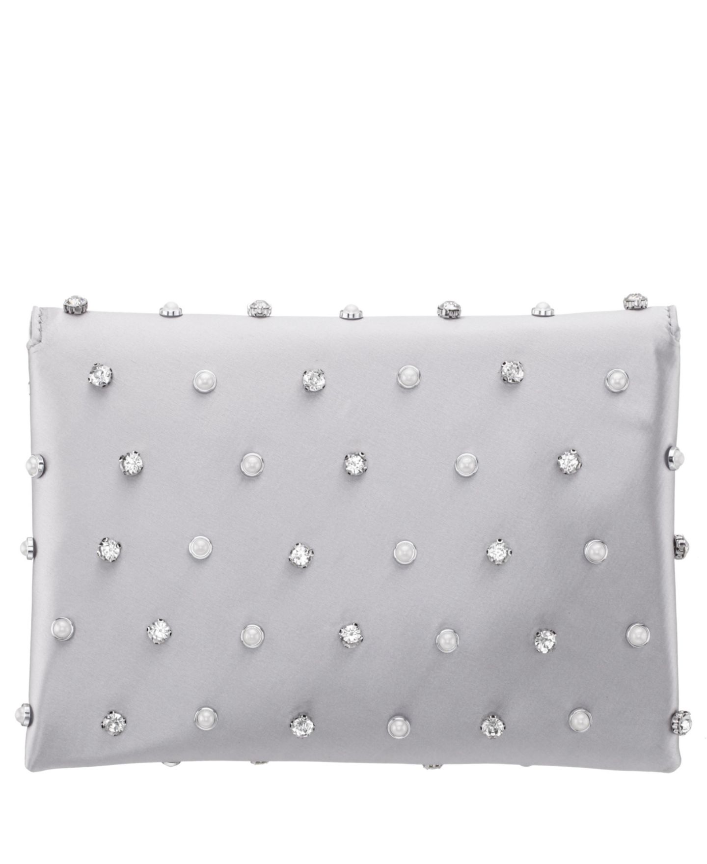 Женский клатч Nina Imitation Pearl/Crystal Adorned Square Envelope Clutch, цвет: Чёрный — фото 10