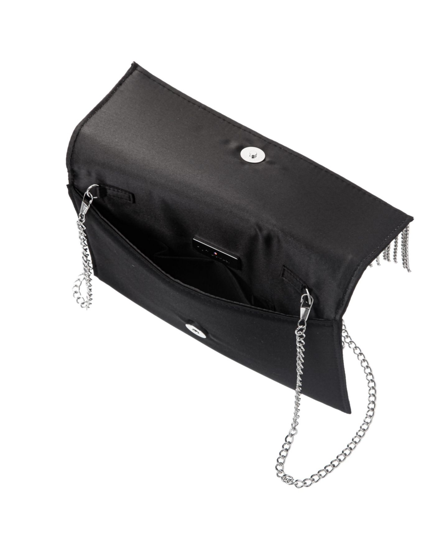 Женский клатч Nina Crystal Chain Slim Envelope Clutch, цвет: Чёрный — фото 4