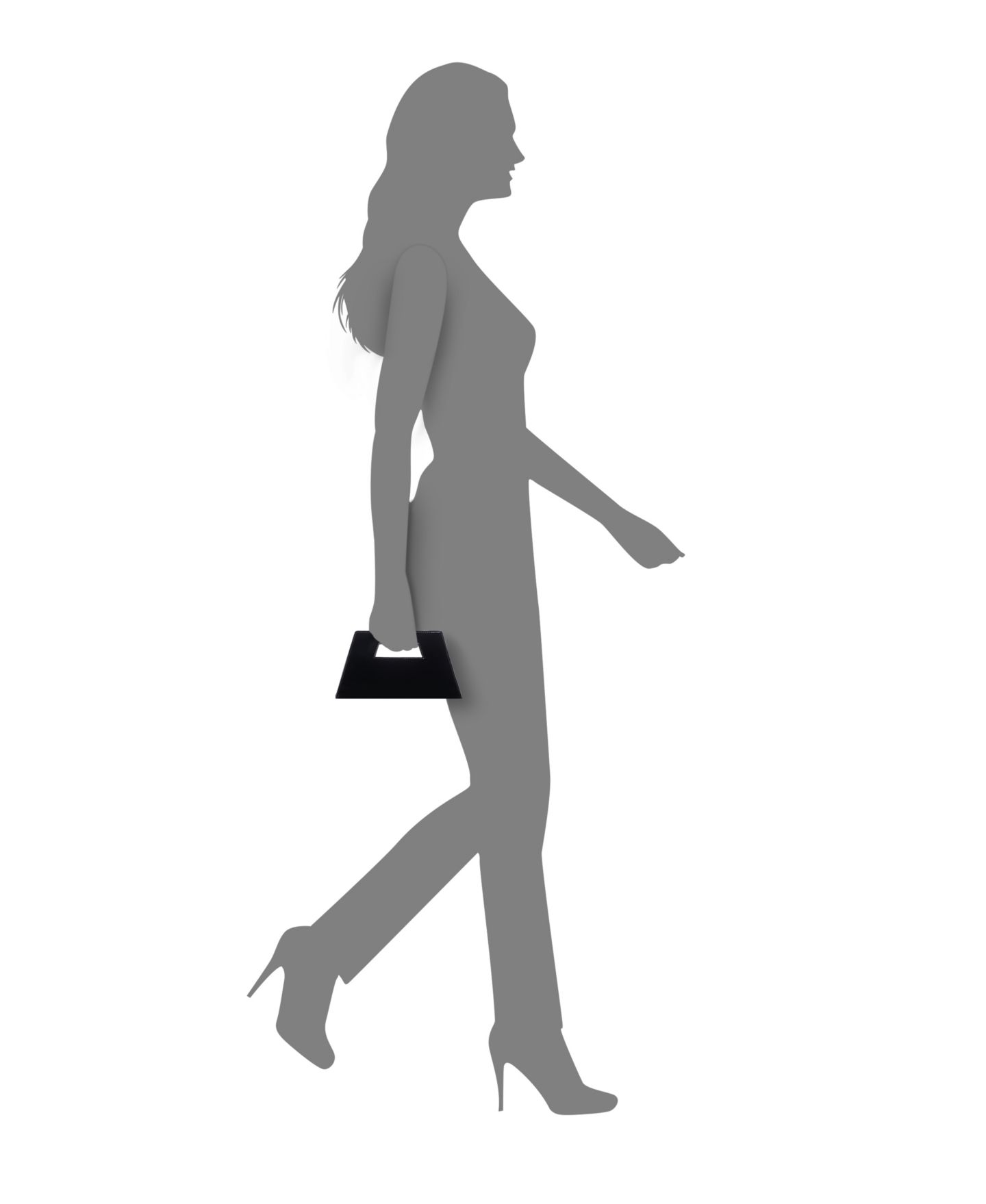 Женский клатч Nina Cut Out Handle Trapezoid Clutch, цвет: Серебряный — фото 13