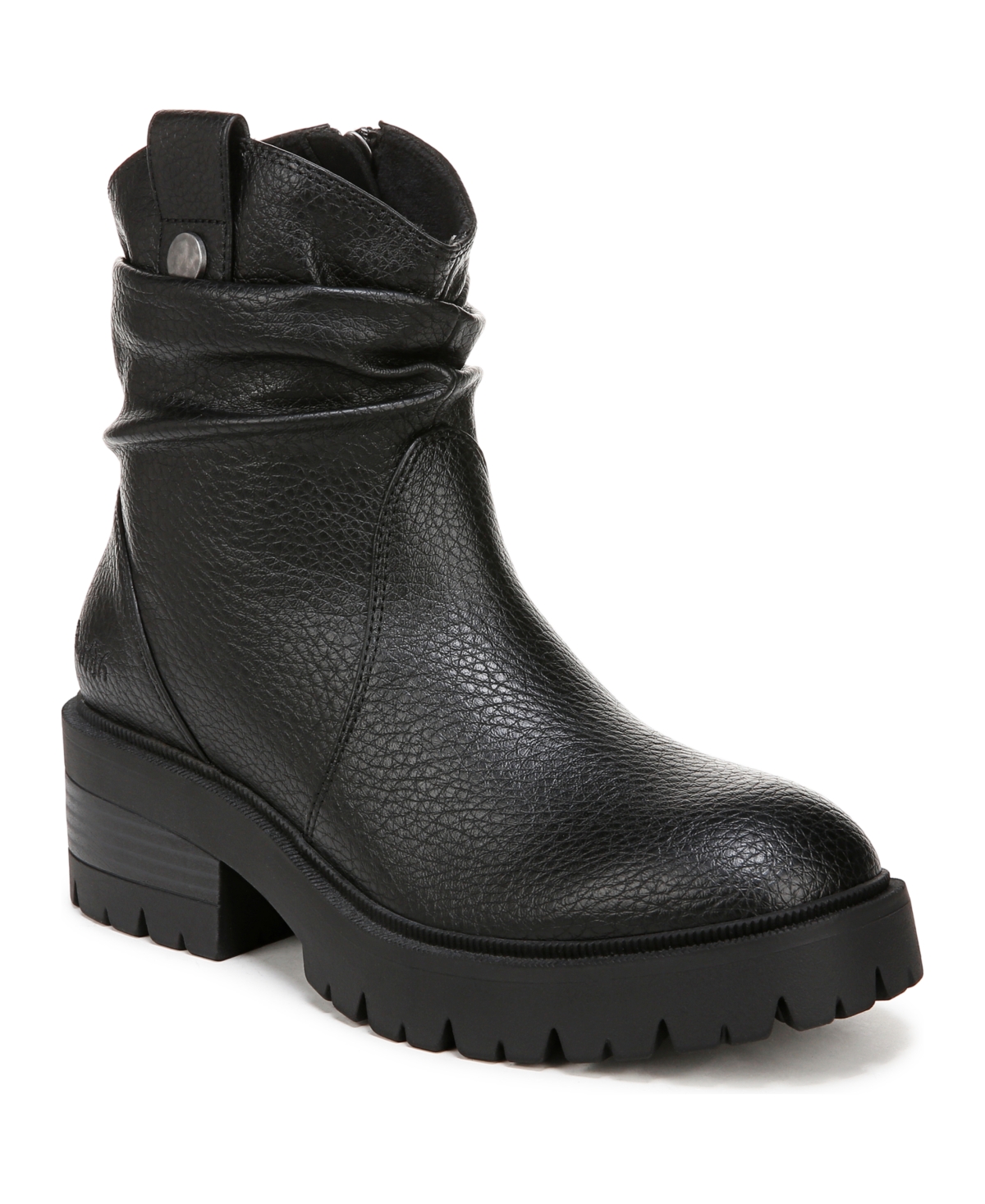 Women's Juniper Lug Sole Booties - Cream Coffee Faux Leather- Polyurethane