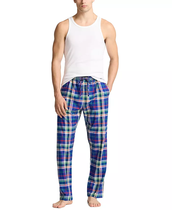 Men's Plaid Flannel Pajama Pants - thumbnail 7