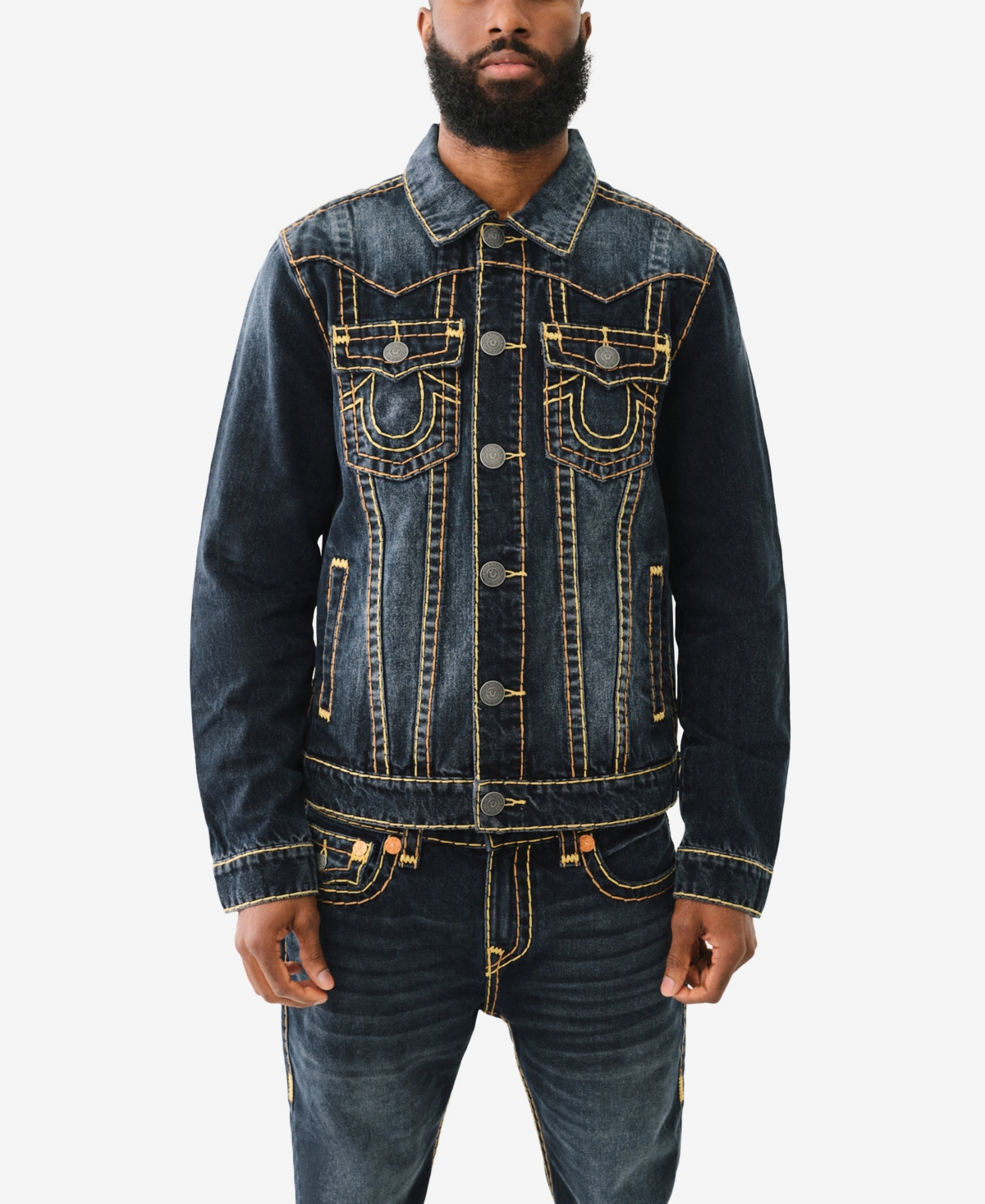 Mens black true religion jean jacket new arrivals