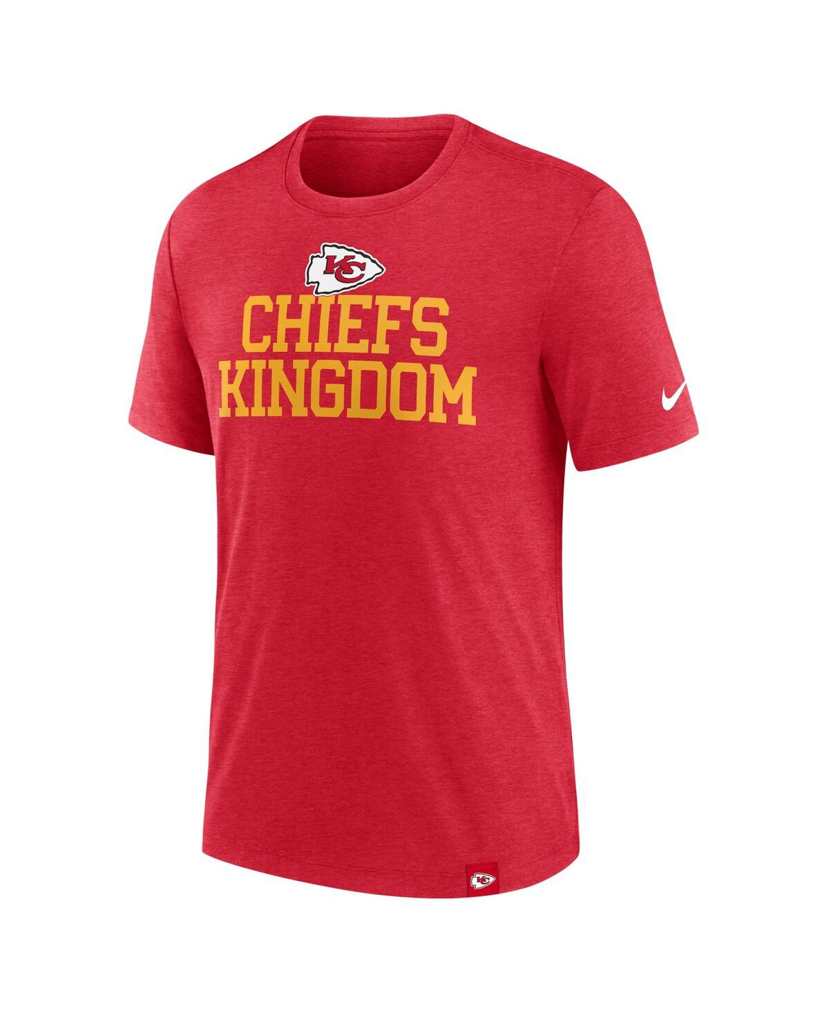 Nike Men'sKansas City Chiefs Blitz Tri-Blend T-Shirt - Heather Red