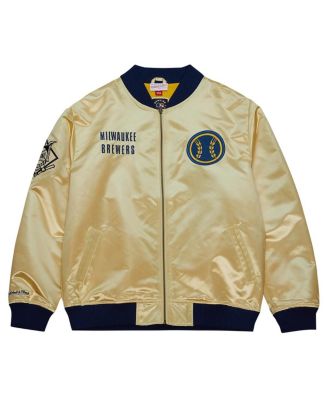 Gold Milwaukee Brewers OG 2.0 Lightweight Satin Full-Zip Jacket