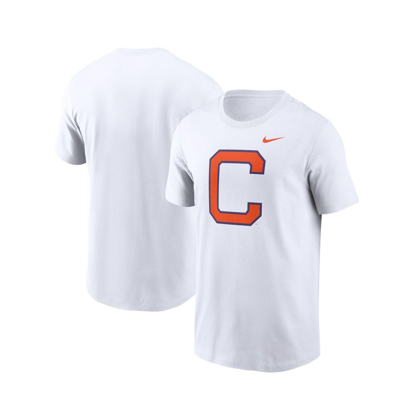 Мужская футболка Nike White Clemson Tigers Primetime Evergreen Alternate Logo — фото 1