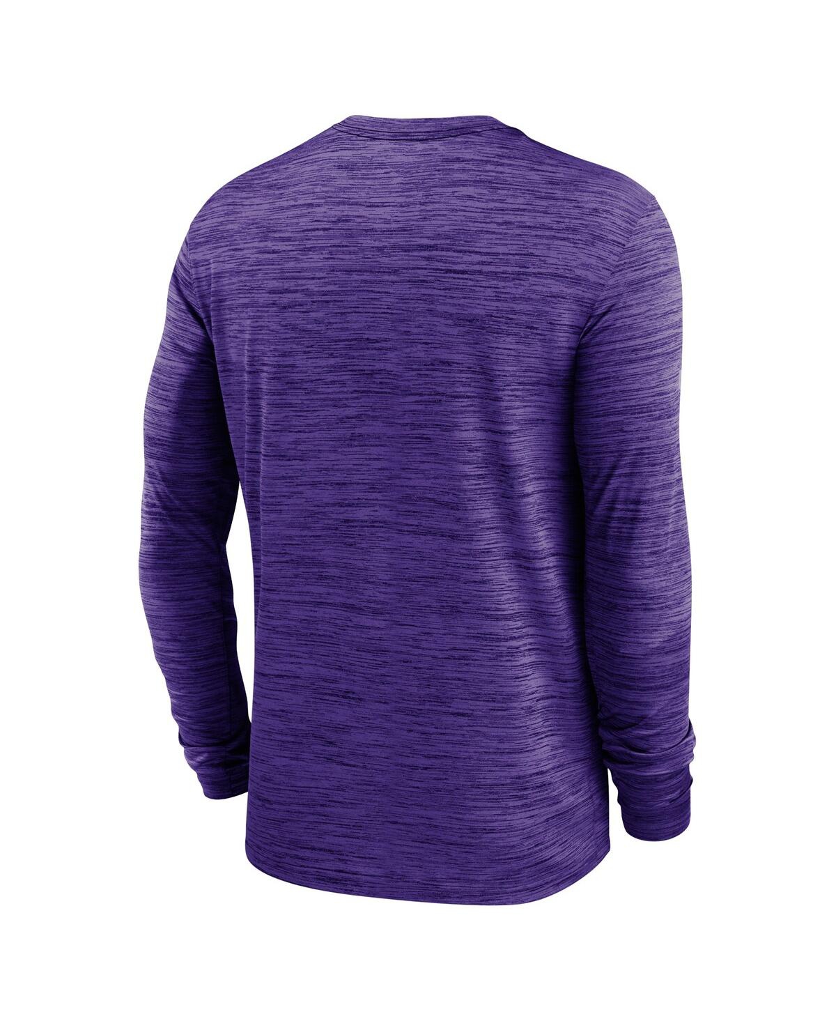 Nike Men'sLsu Tigers 2024 Sideline Velocity Performance Long Sleeve T-Shirt - Purple
