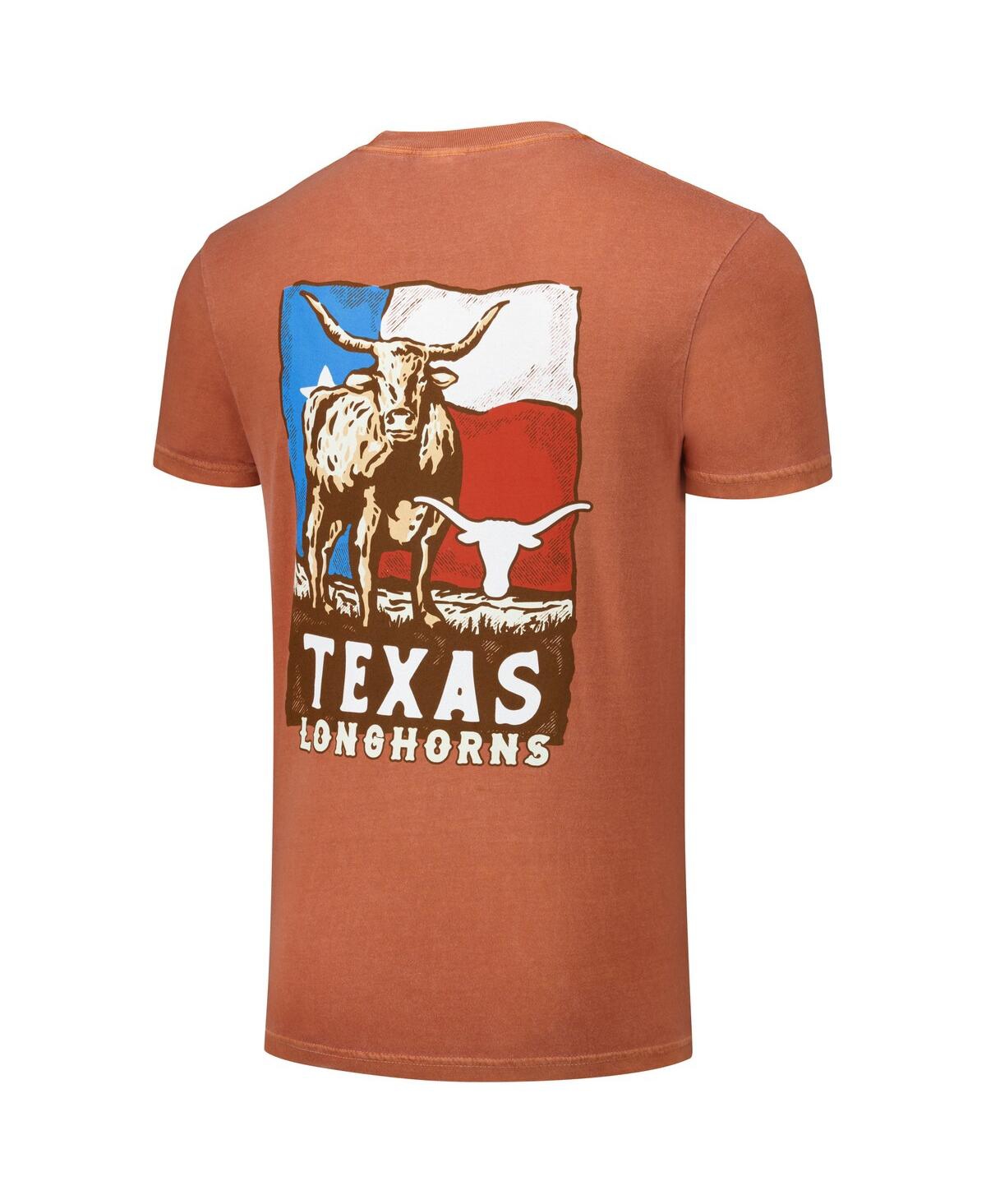 Image One Texas Orange Men's And Women's Texas Longhorns Hyper Local Longhorn Flag T-shirt In Orange