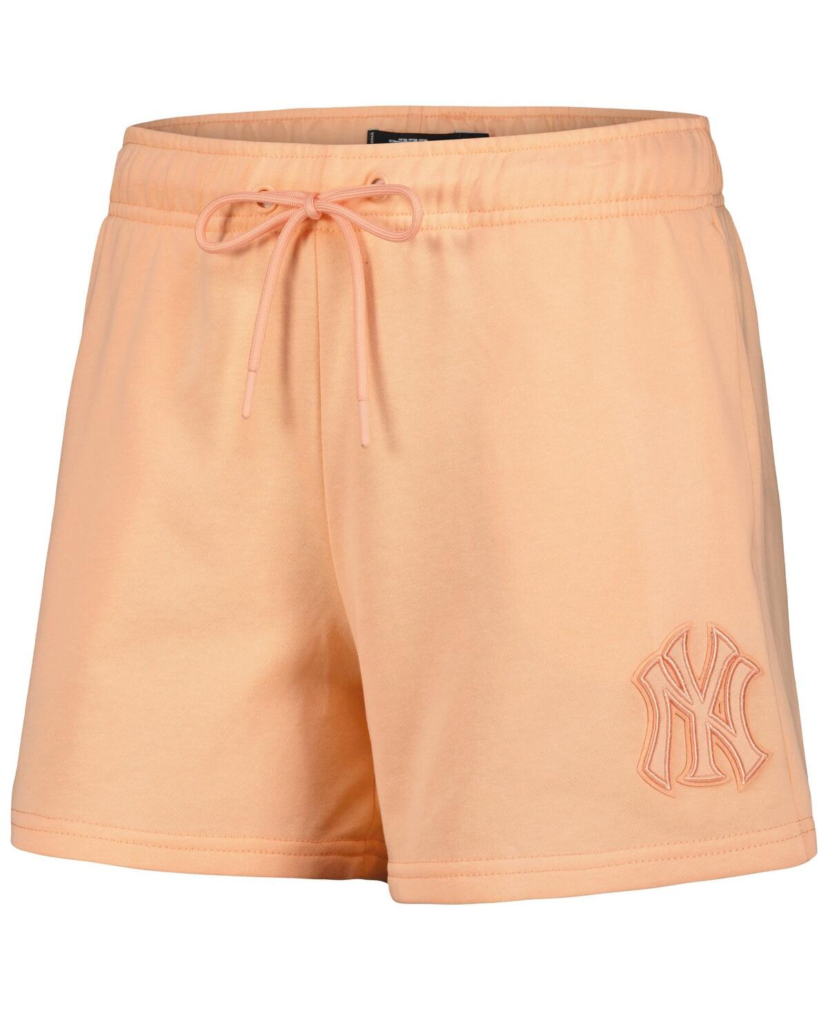 Pro Standard Women's Orange New York Yankees Neutral Fleece Shorts In Orange
