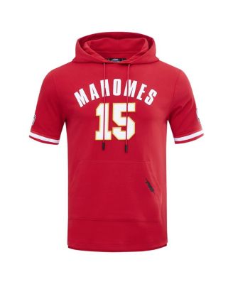 Men's Patrick Mahomes Red Kansas City Chiefs Player Name Number Hoodie T-Shirt
