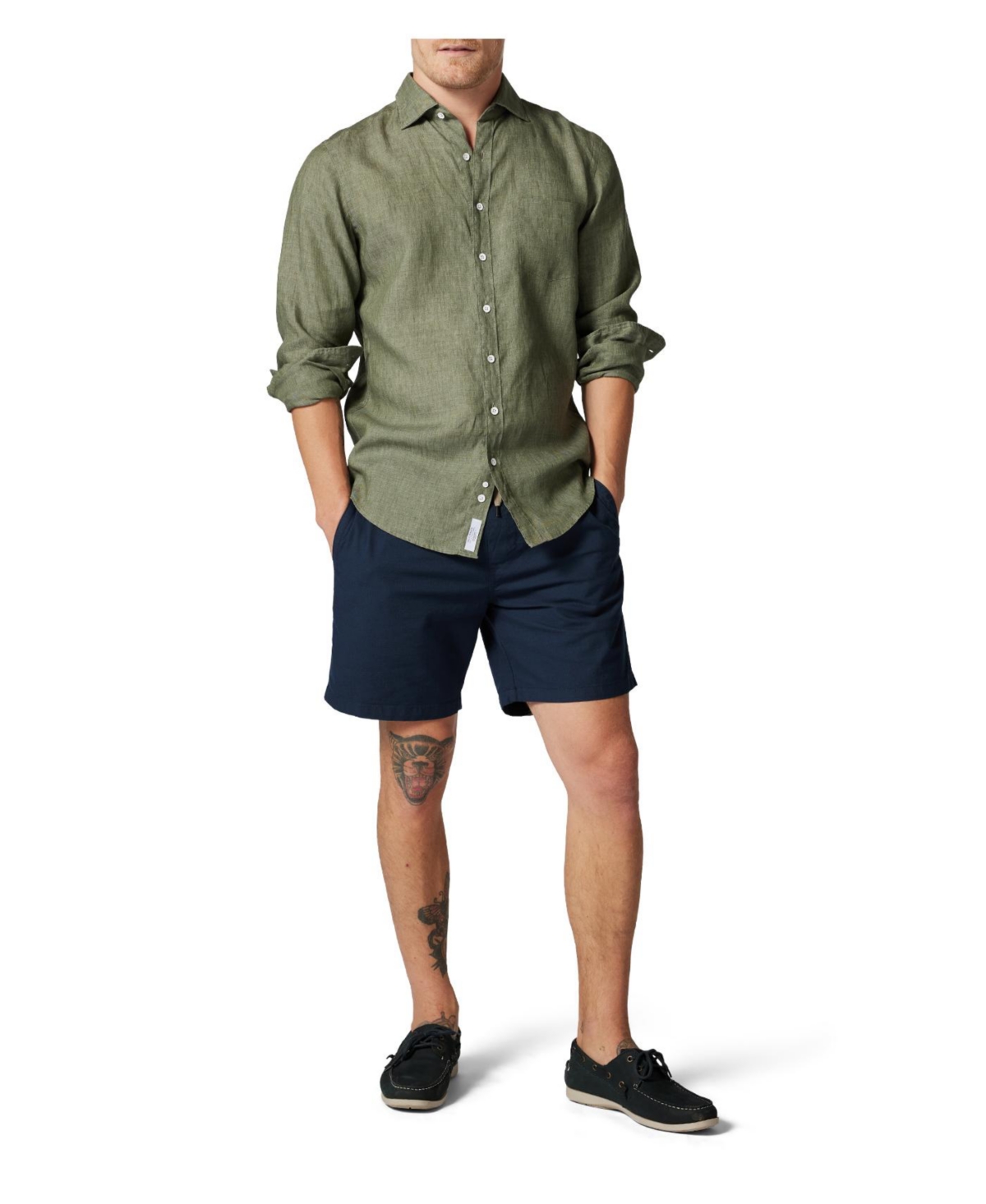 Rodd & Gunn Coromandel Button-up Linen Shirt In Green