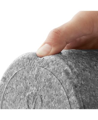 18" High-Density Foam Roller for Exercise, Massage, Muscle Recovery - Round, Gray