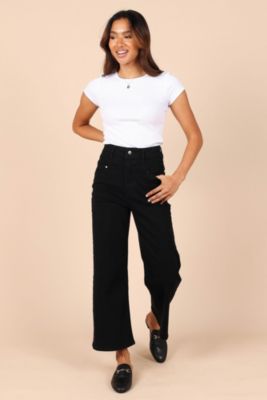 Women's Georgette High Waisted Straight Leg Pants