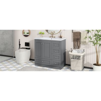 Streamdale 36" Shaker Bathroom Vanity with Sink & Soft-Close Storage