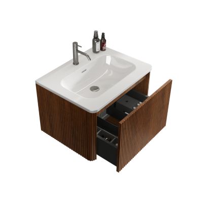  Etna 24" Striped Walnut Vanity with Ceramic Sink