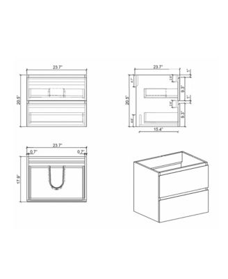 24" Rosewood Vanity w/ Sink & Storage
