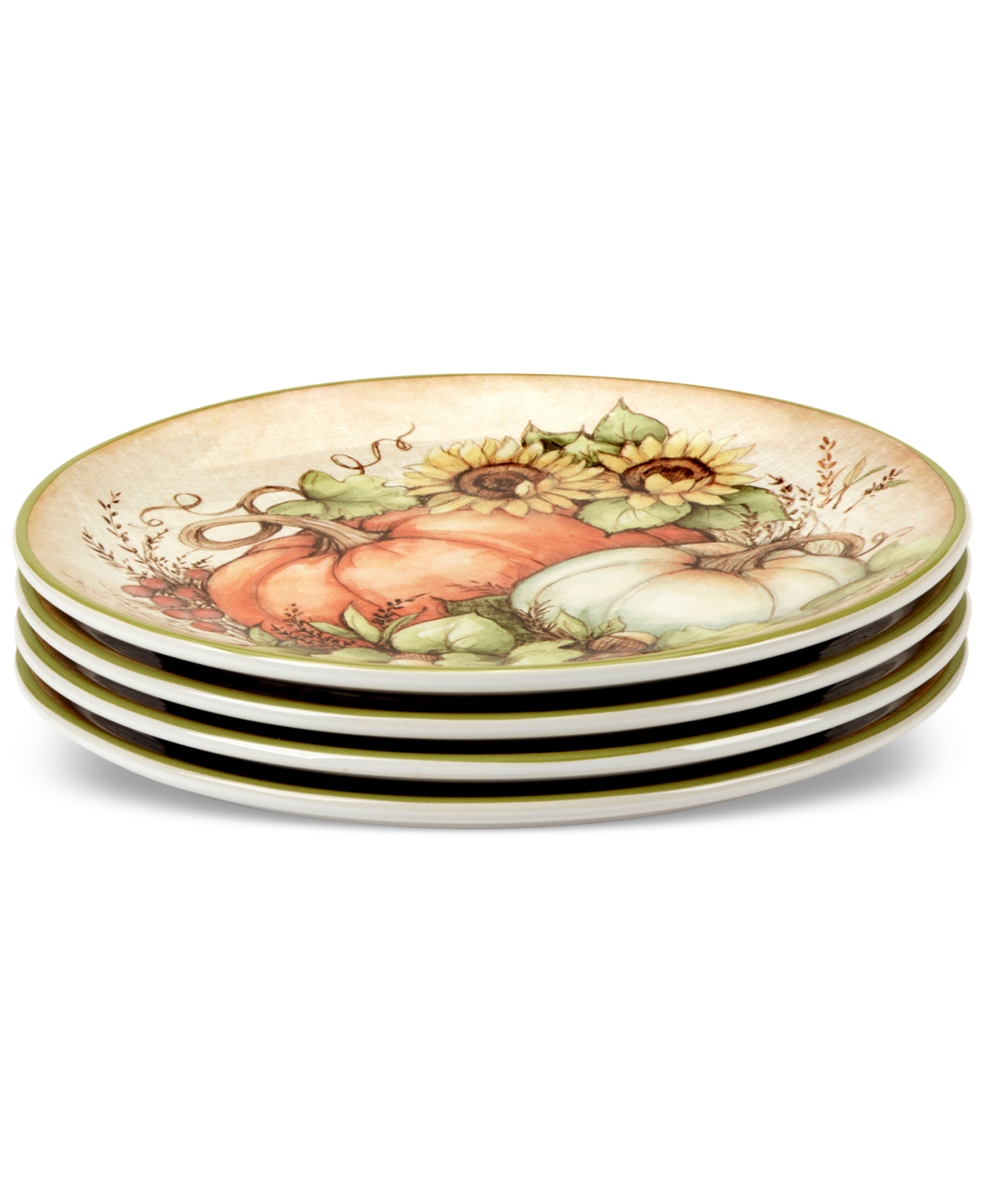 Certified International Autumn Breeze Set Of 4 Salad Plates In Micscellan