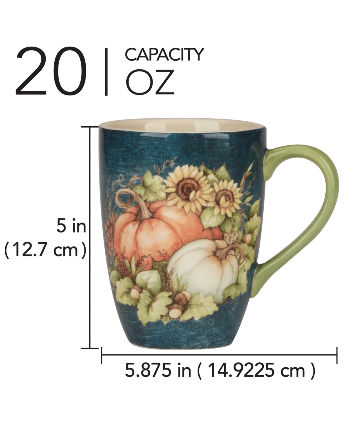 Certified International Autumn Breeze Set Of 4 Mugs In Micscellan