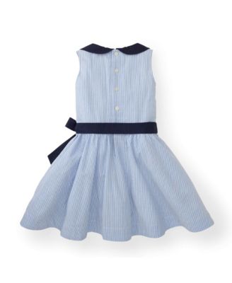 Little Girls Seersucker Peter Pan Collar Dress