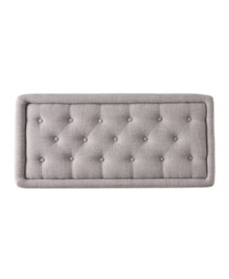 Logan Tufted Storage Ottoman With Grey Fabric