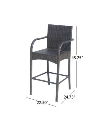 Streamdale Cascada Outdoor Wicker Barstools (Set Of 2)