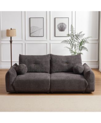 Cozy Lambswool Sofa with Cushions & Pillows