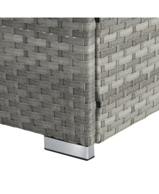 Streamdale Gray Rattan Outdoor Sofa and Deck Chair