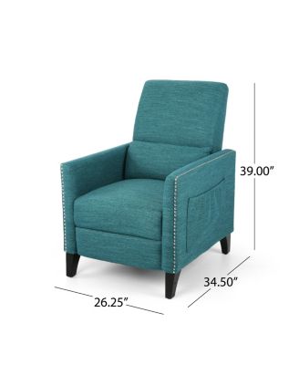 Streamdale Contemporary Push-Back Recliner With Studded Accents