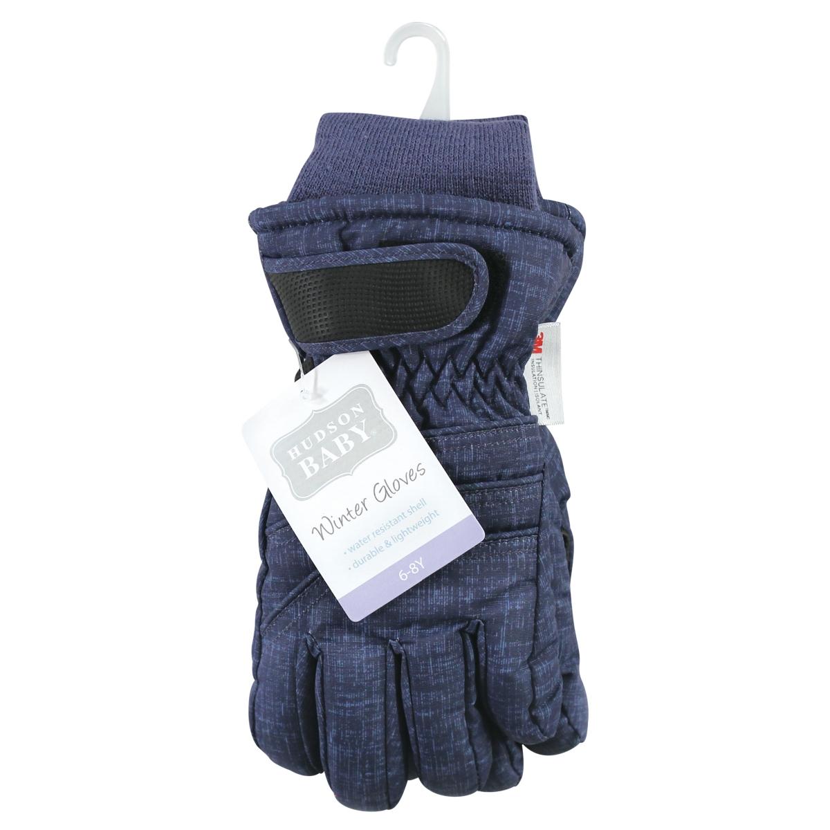Hudson Baby Unisex Snow Gloves,- Heather navy