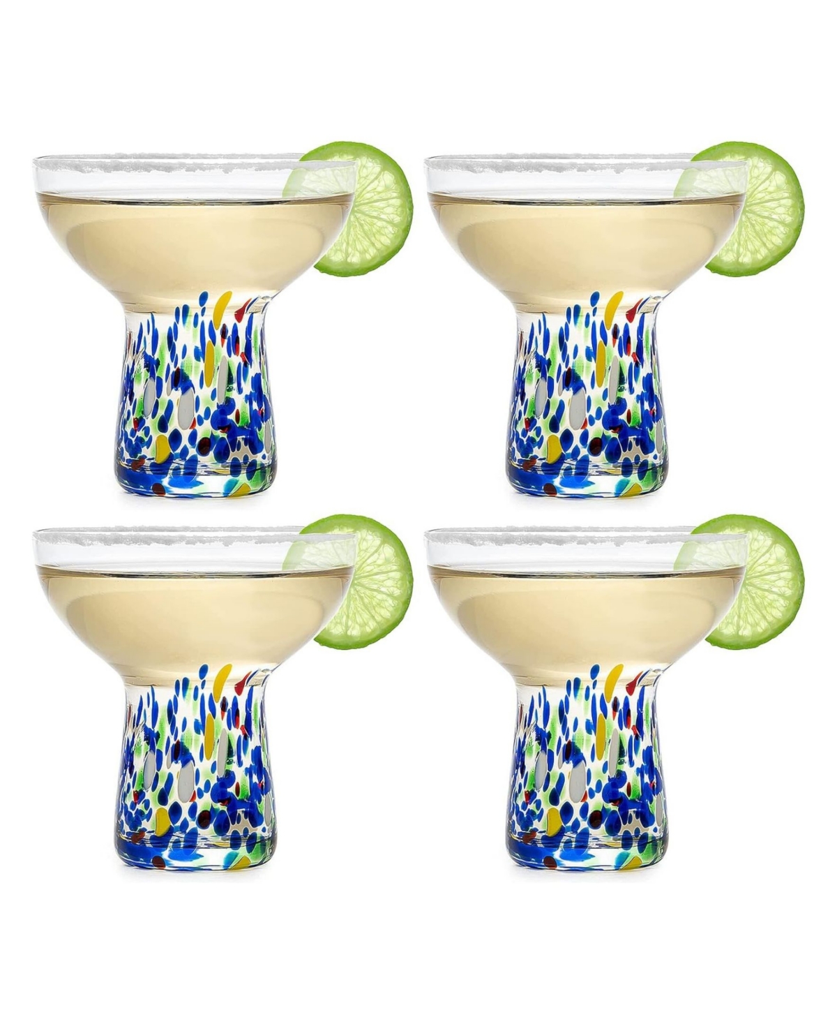 THE WINE SAVANT STEMLESS MARGARITA GLASSES SET OF 4 