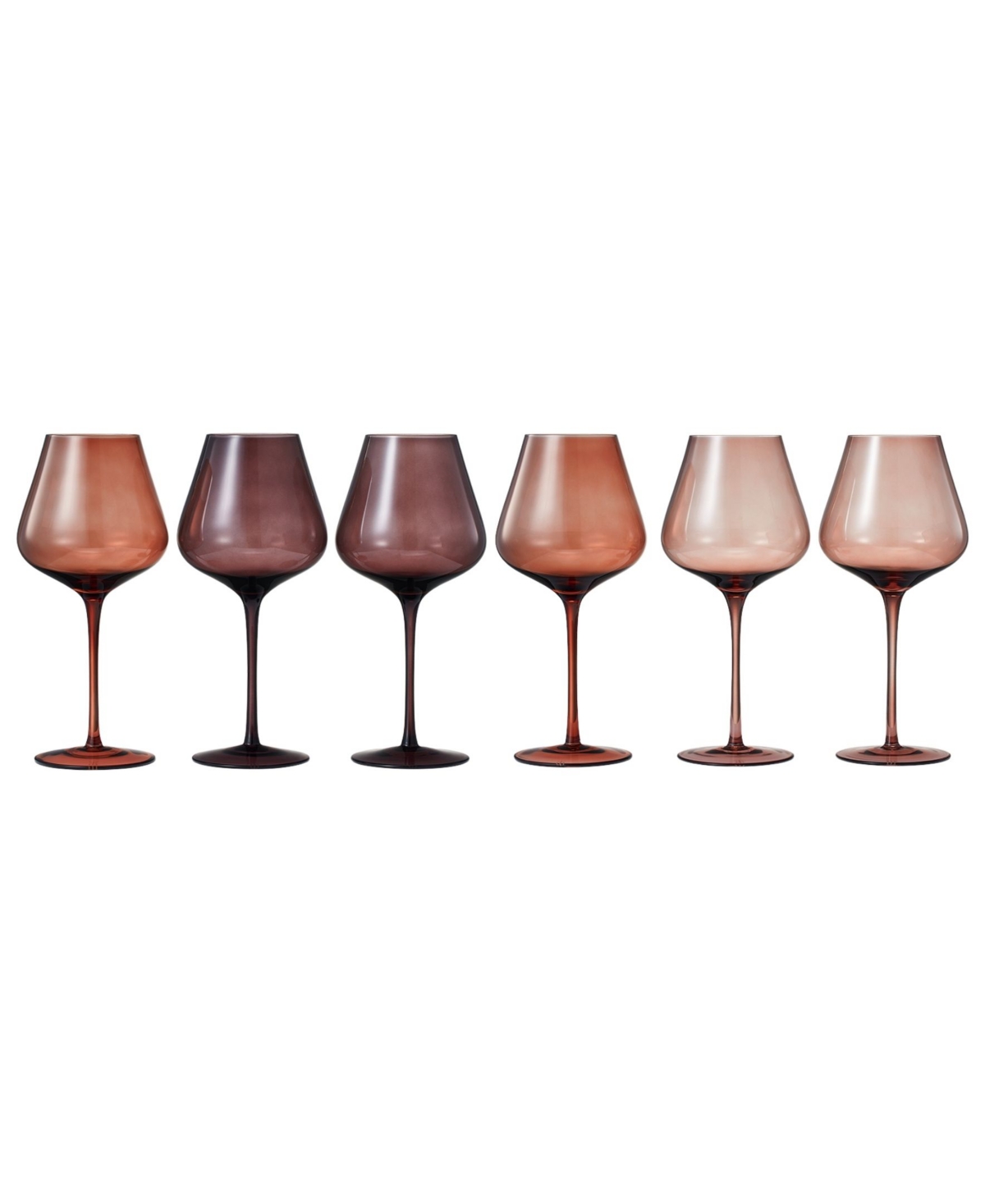 The Wine Savant Khen Venus Wine Glass Set 20oz Glasses Set Of 6 In Brown