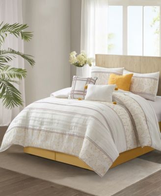 Ferdinico Stripe 7-Pc. Comforter Set, King