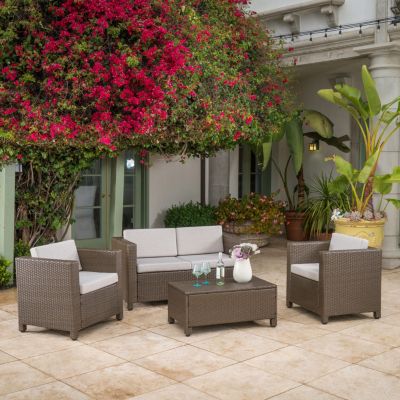 Streamdale 4-Piece Outdoor Sofa Set With Cushions And Coffee Table