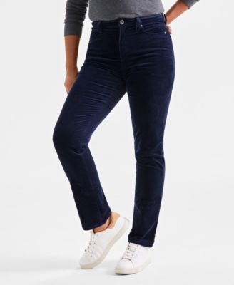 Women's High-Rise Straight-Leg Corduroy Jeans, Created for Macy's 