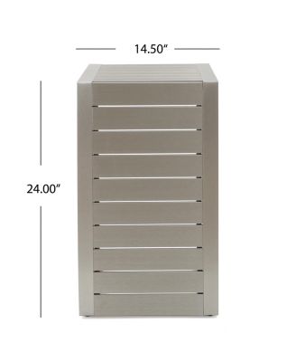 Streamdale Modern C-Shaped Patio Table In Grey