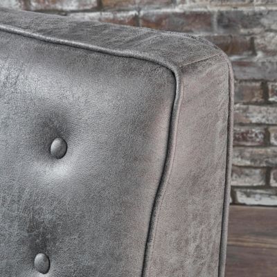 Mid-Century Modern Button-Tufted Upholstered Recliner