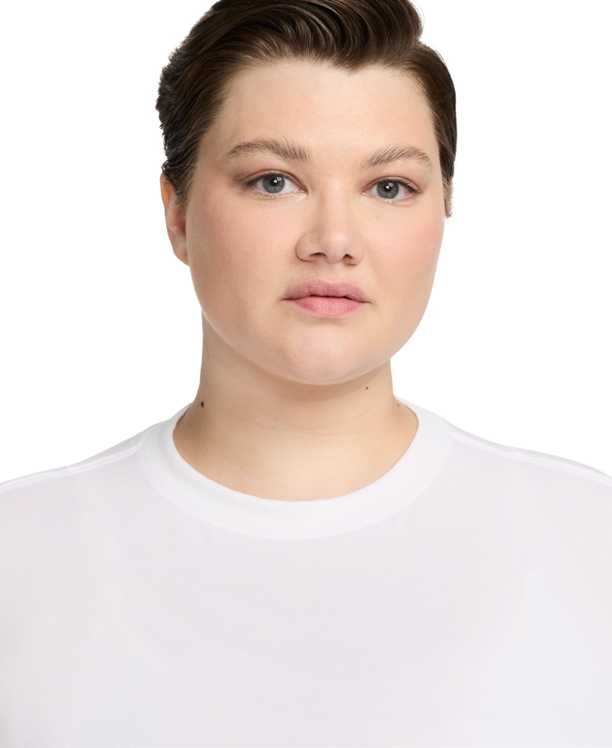 Nike Plus Size One Relaxed Dri-fit Shorts-Sleeve Top -black