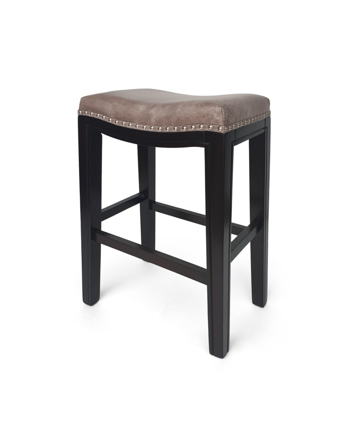 Streamdale Acacia Wood Studded Counter Stool (Set Of 2)