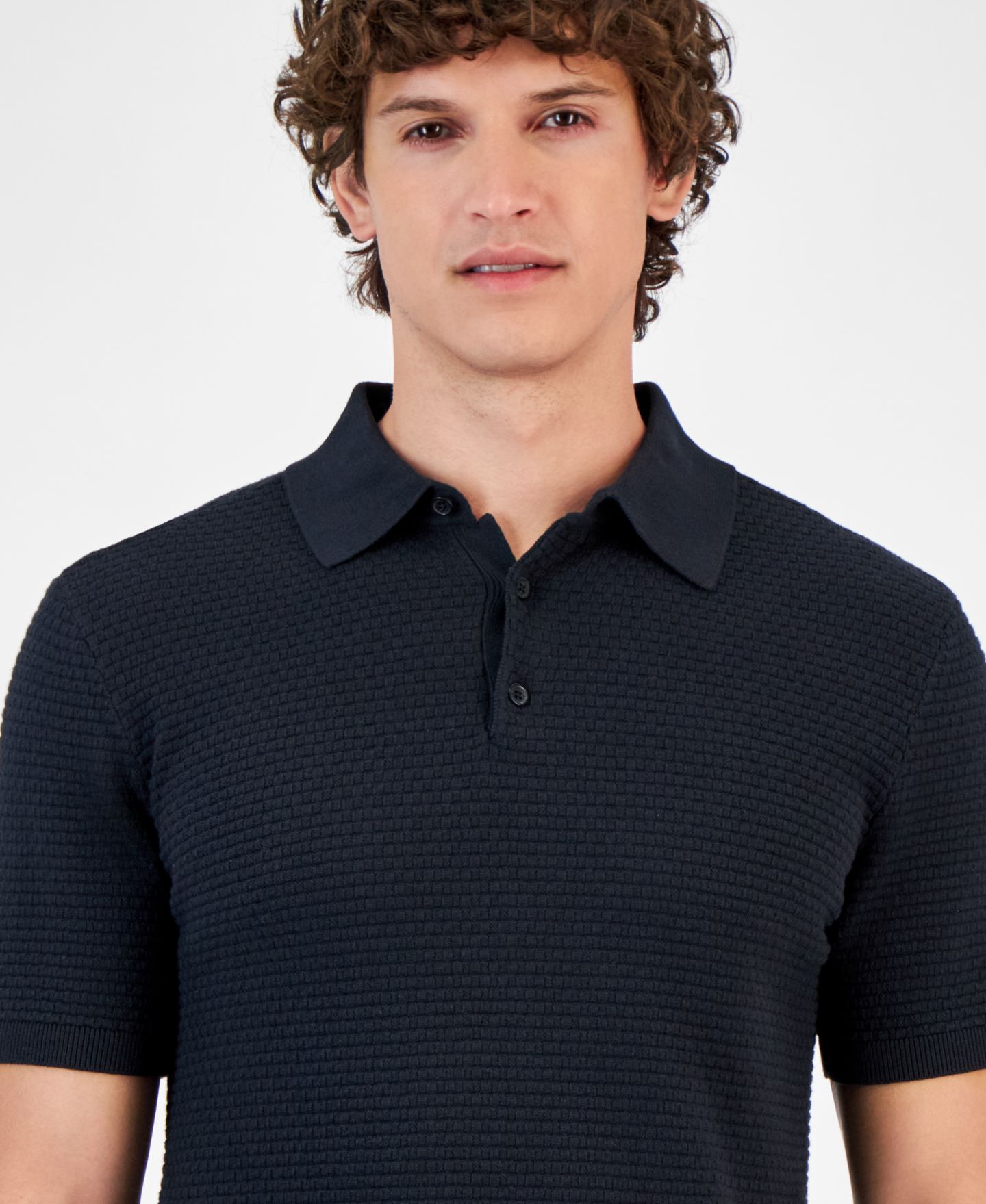 Мужское поло A|X Armani Exchange Short Sleeve Knit Polo Shirt, цвет: Тёмно-зелёный — фото 5
