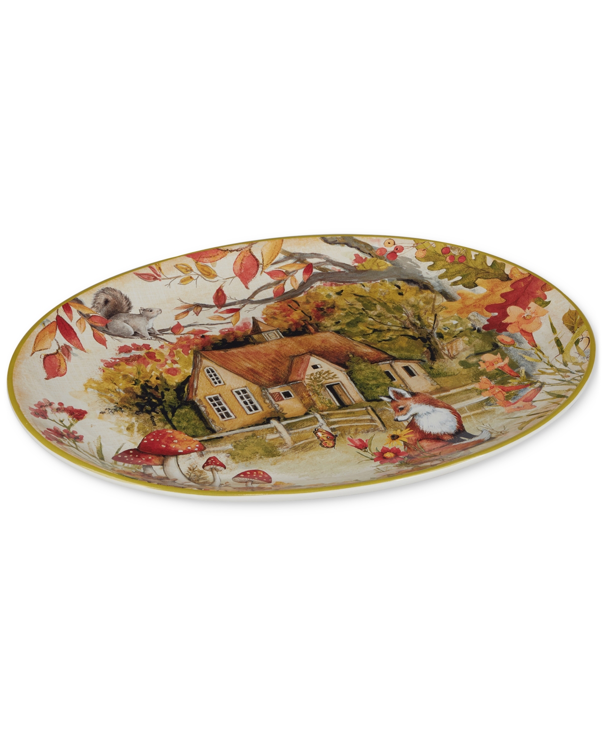 Certified International Woodland Critters Oval Platter In Micscellan